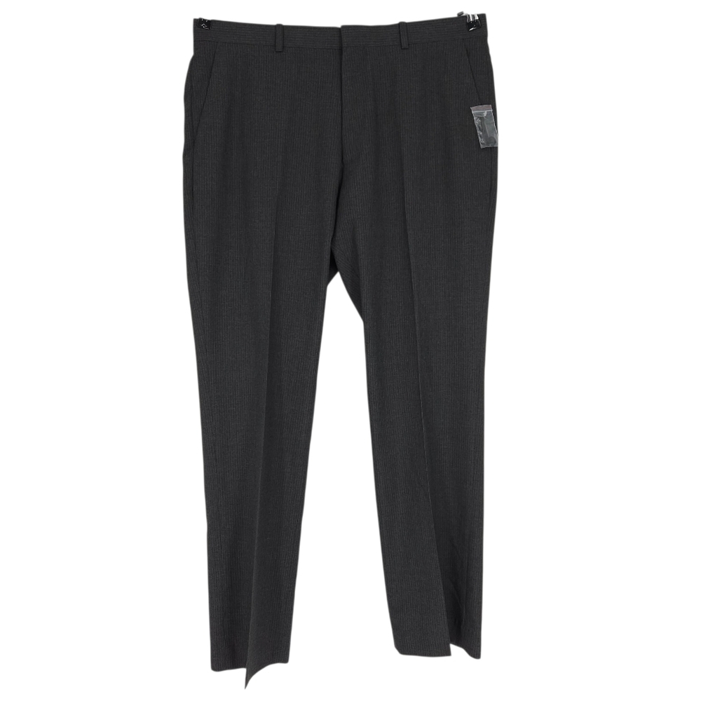 Perry Ellis Straight Leg Dress Pants Pinstripe Flat Front Business Mens 36 X 32
